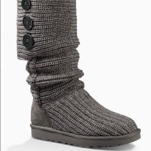 UGG Gray Cloth Cardy Boots
